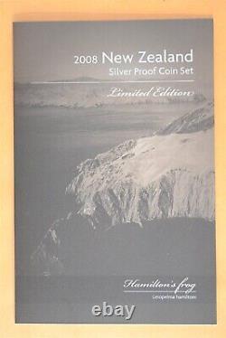 2008 New Zealand Silver Proof Coin Set Limited Edition Hamilton's Frog