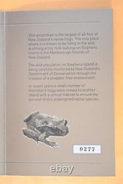 2008 New Zealand Silver Proof Coin Set Limited Edition Hamilton's Frog