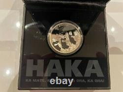 2011 New Zealand $1 All Blacks Haka 1oz Silver Proof Coin