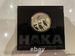2011 New Zealand $1 All Blacks Haka 1oz Silver Proof Coin
