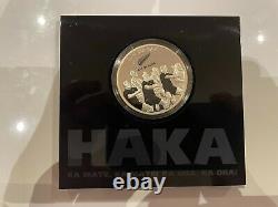 2011 New Zealand $1 All Blacks Haka 1oz Silver Proof Coin