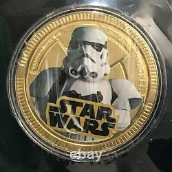 2012 NIUE STAR WARS Storm Trooper COLLECTABLE COIN NZ MINT $1 Gold-PLATED