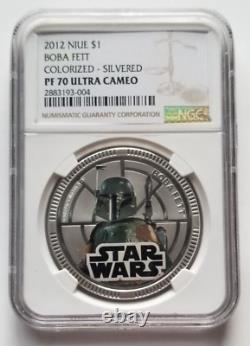 2012 Niue $1 Star Wars Boba Fett Mandalorian Ngc Pf70 Ultra Cameo Coin