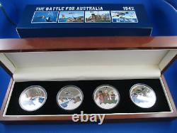 2012 Niue $1 The Battle For Australia Silver Proof Collection (4) Coins