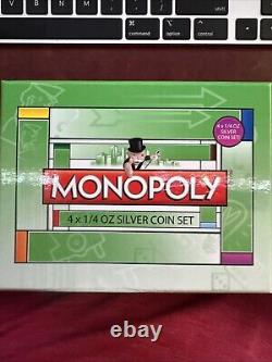 2013 Rcm Niue New Zealand Mint Monopoly 4 Piece Silver Coin Set House Display
