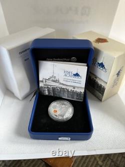 2014 New Zealand HMS Achilles $1 Silver Proof Coin (Sh17/Q9)
