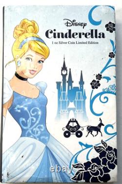 2015 Disney Princes Cinderella 1 Oz Ltd Ed Silver Coin New Zealand Mint