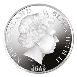 2015 New Zealand 1oz Silver Proof Coin UNESCO World Heritage with Kea Bird