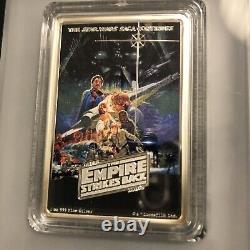 2017 $2 Star Wars Poster Collection Empire Strikes Back 1 oz Silver Colored Coin