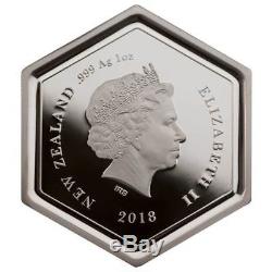 2018 Manuka Honey Bee 1 oz Silver Proof Coin New Zealand