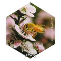 2018 Manuka Honey Bee 1 oz Silver Proof Coin New Zealand