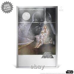 2018 NIUE NEW ZEALAND MINT STAR WARS A NEW HOPE 35g. 999 Pure Silver $2 Foil
