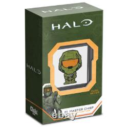 2021 New Zealand Mint 1 oz silver collectable coin chibi HALO Master Chief