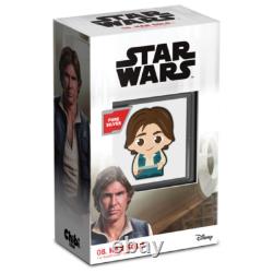 2021 New Zealand Mint 1 oz silver collectible coin chibi Han Solo