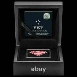 2021 Niue $2 SUPERMAN SHIELD COIN DC COMICS 1 Oz. 999 Fine Silver + Mint Box