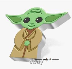 2022 $2(NZD) Star Wars Chibi Yoda 1oz Fine Silver Proof Coin Rare NZ Mint PreOrd