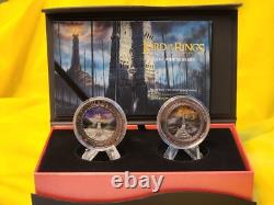 2022 New Zealand Lord of the Rings Two Towers 2 x 1 oz Silver Proof Coin Set