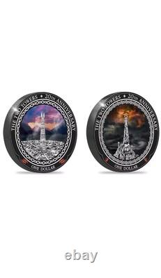 2022 New Zealand Lord of the Rings Two Towers 2 x 1 oz Silver Proof Coin Set