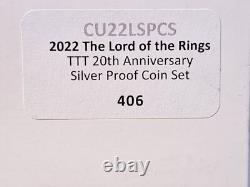 2022 New Zealand Lord of the Rings Two Towers 2 x 1 oz Silver Proof Coin Set
