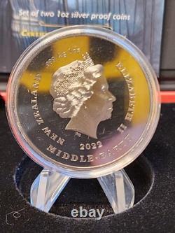 2022 New Zealand Lord of the Rings Two Towers 2 x 1 oz Silver Proof Coin Set