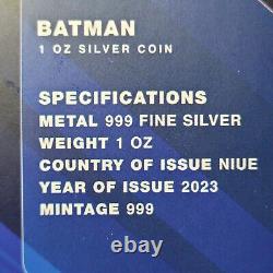 2023 Batman Day DC Comics 1 oz Antique Colored Fine Silver Collectible Coin