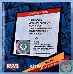 2023 Niue $2 1oz Silver Marvel Thor Proof Coin