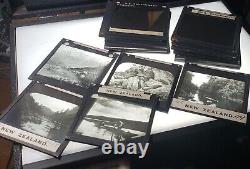 21 Antique New Zealand Govt Publicity Magic Lantern Glass Slides Scenery Locals