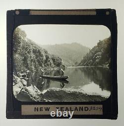 21 Antique New Zealand Govt Publicity Magic Lantern Glass Slides Scenery Locals