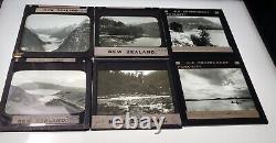 21 Antique New Zealand Govt Publicity Magic Lantern Glass Slides Scenery Locals