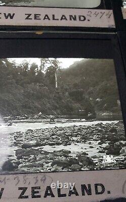 21 Antique New Zealand Govt Publicity Magic Lantern Glass Slides Scenery Locals