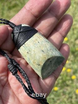 2 1/8 New Zealand MARSDEN Flower Jade SMALL Nephrite Pounamu Maori ADZE TOKI