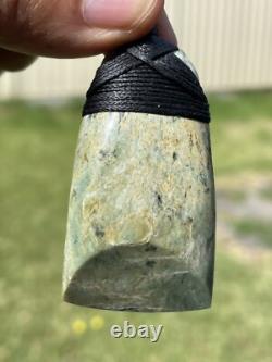 2 1/8 New Zealand MARSDEN Flower Jade SMALL Nephrite Pounamu Maori ADZE TOKI