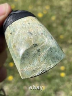 2 1/8 New Zealand MARSDEN Flower Jade SMALL Nephrite Pounamu Maori ADZE TOKI