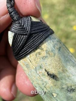 2 1/8 New Zealand MARSDEN Flower Jade SMALL Nephrite Pounamu Maori ADZE TOKI