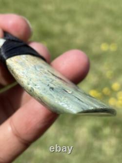 2 1/8 New Zealand MARSDEN Flower Jade SMALL Nephrite Pounamu Maori ADZE TOKI