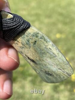 2 1/8 New Zealand MARSDEN Flower Jade SMALL Nephrite Pounamu Maori ADZE TOKI