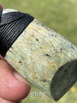 2 1/8 New Zealand MARSDEN Flower Jade SMALL Nephrite Pounamu Maori ADZE TOKI
