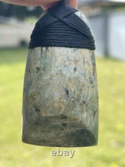 2 1/8 New Zealand MARSDEN Flower Jade SMALL Nephrite Pounamu Maori ADZE TOKI