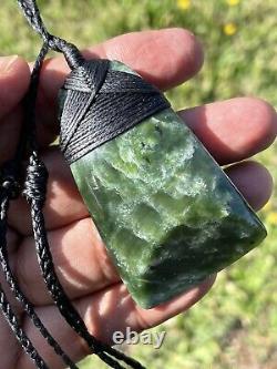 2 3/8 New Zealand MARSDEN Flower Jade RAREST Nephrite Pounamu Maori ADZE TOKI