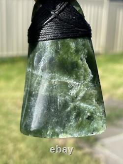 2 3/8 New Zealand MARSDEN Flower Jade RAREST Nephrite Pounamu Maori ADZE TOKI