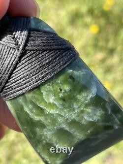 2 3/8 New Zealand MARSDEN Flower Jade RAREST Nephrite Pounamu Maori ADZE TOKI