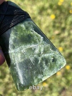 2 3/8 New Zealand MARSDEN Flower Jade RAREST Nephrite Pounamu Maori ADZE TOKI