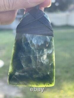 2 3/8 New Zealand MARSDEN Flower Jade RAREST Nephrite Pounamu Maori ADZE TOKI