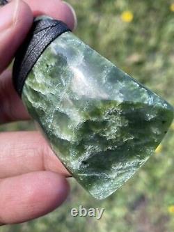 2 3/8 New Zealand MARSDEN Flower Jade RAREST Nephrite Pounamu Maori ADZE TOKI