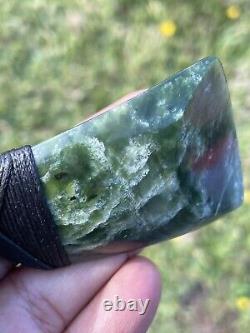 2 3/8 New Zealand MARSDEN Flower Jade RAREST Nephrite Pounamu Maori ADZE TOKI