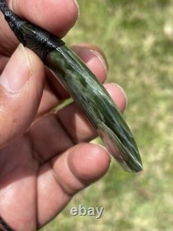 2 5/16 New Zealand MARSDEN Flower Jade SMALL Nephrite Pounamu Maori ADZE TOKI