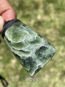 2 5/16 New Zealand MARSDEN Flower Jade SMALL Nephrite Pounamu Maori ADZE TOKI
