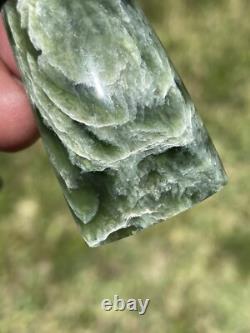 2 5/16 New Zealand MARSDEN Flower Jade SMALL Nephrite Pounamu Maori ADZE TOKI