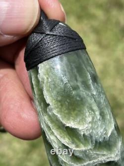 2 5/16 New Zealand MARSDEN Flower Jade SMALL Nephrite Pounamu Maori ADZE TOKI