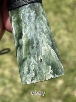 2 5/16 New Zealand MARSDEN Flower Jade SMALL Nephrite Pounamu Maori ADZE TOKI